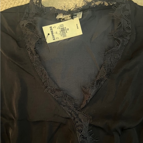 Express blouse size XS NWT navy - Picture 3 of 3